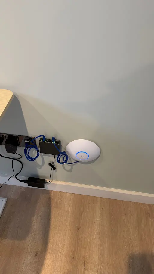 Ceiling-mounted access point installation